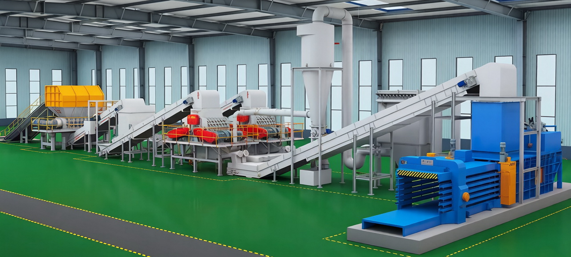 Plastic Metal Carton Shredding Baling Machine